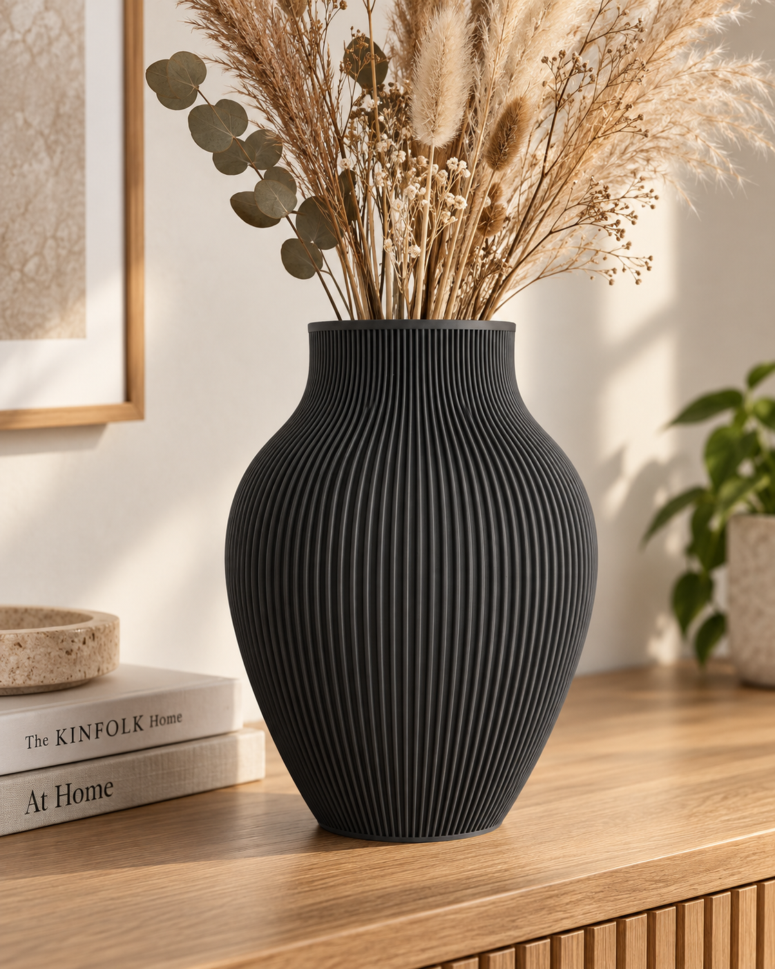 Aira Ribbed Decorative Vase