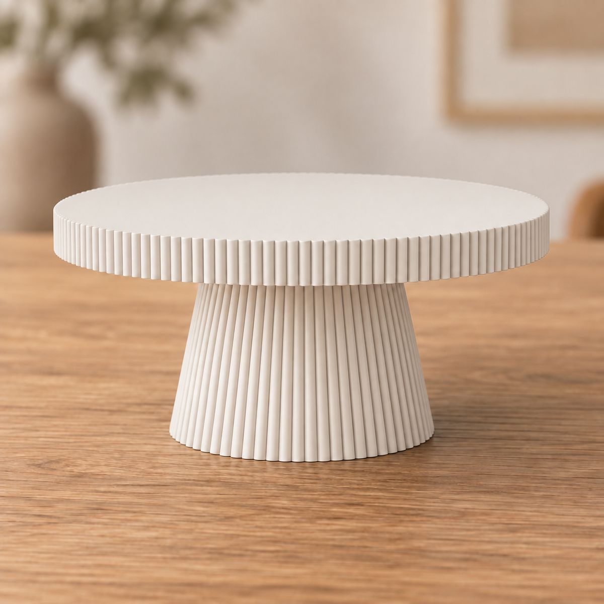 Fluted Pedestal Display Stand