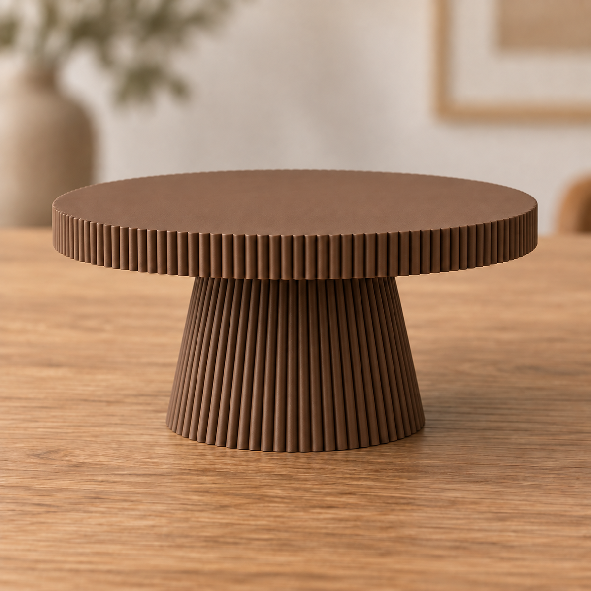 Fluted Pedestal Display Stand