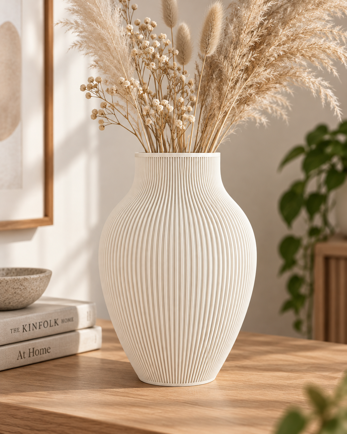 Aira Ribbed Decorative Vase