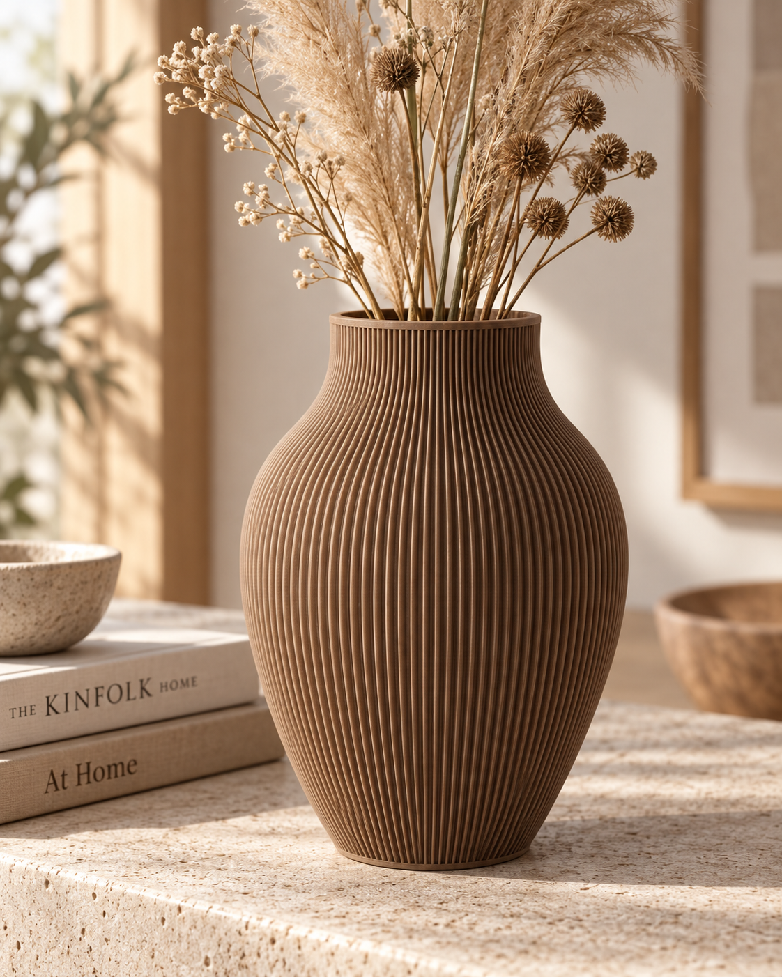 Aira Ribbed Decorative Vase