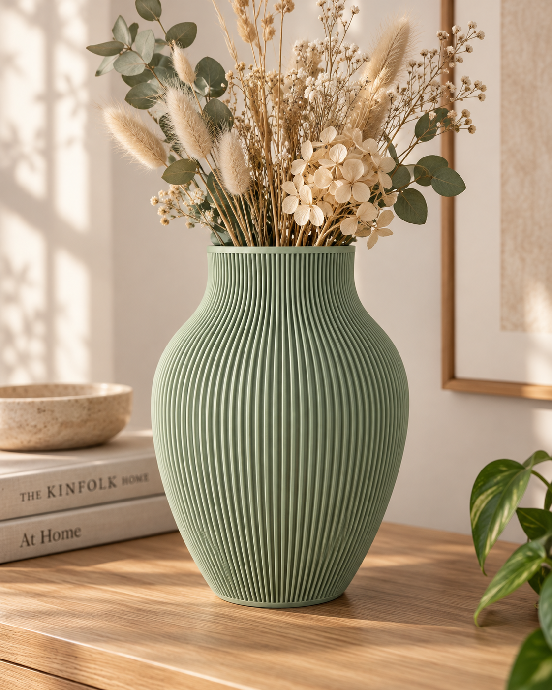 Aira Ribbed Decorative Vase