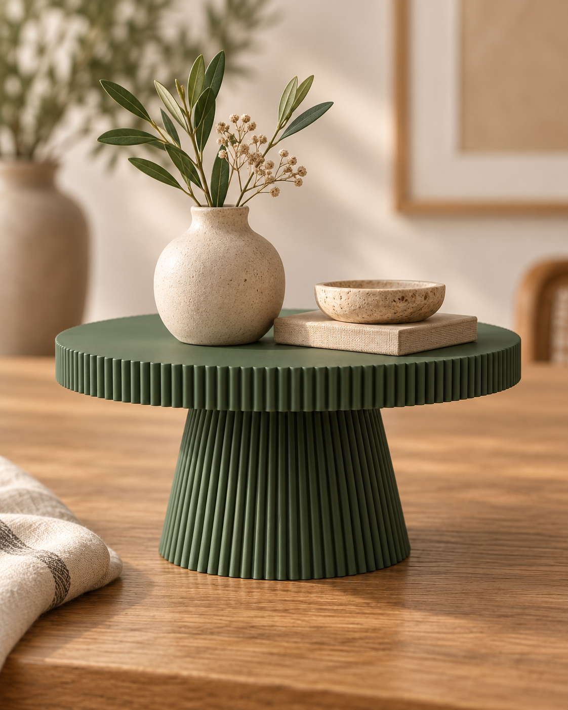 Fluted Pedestal Display Stand